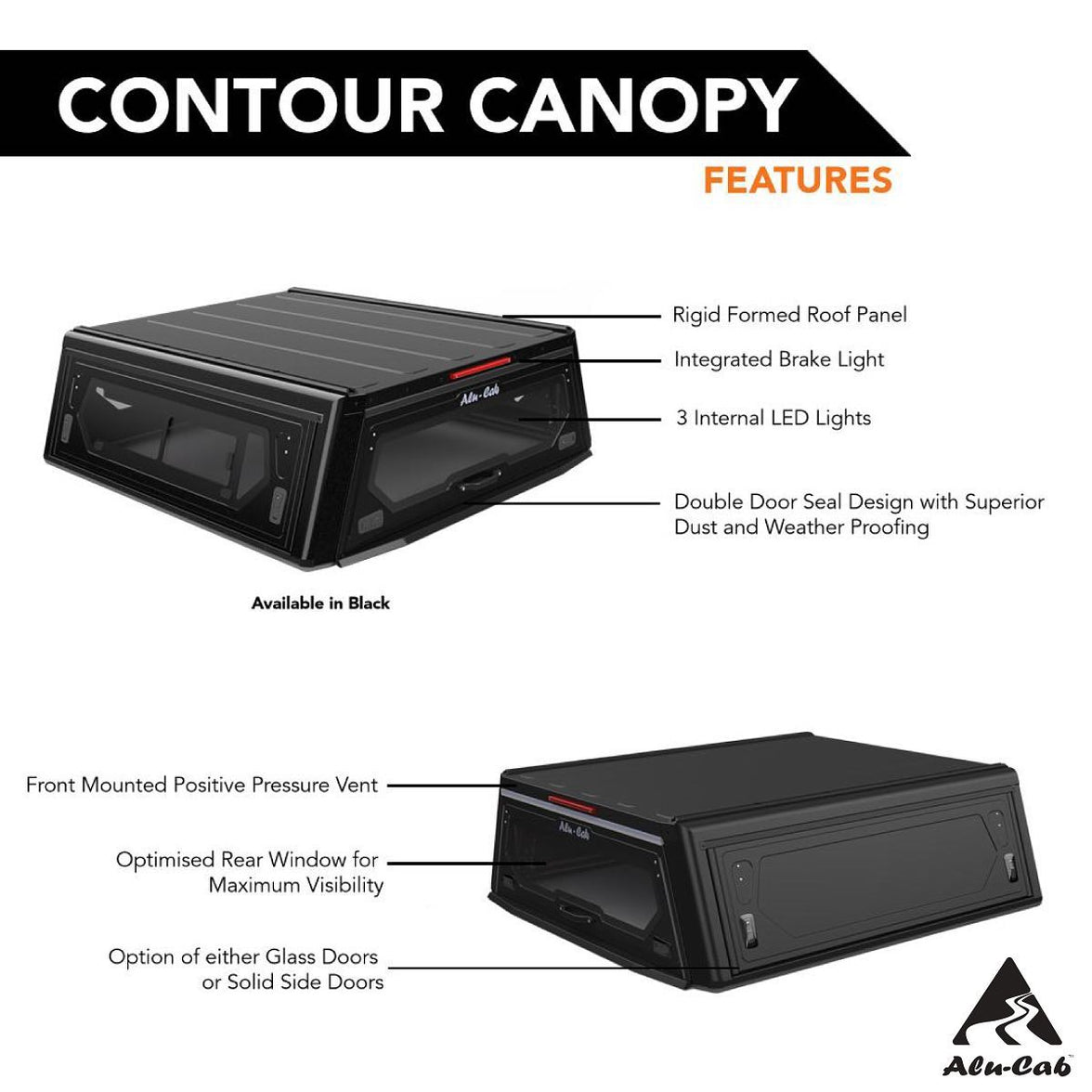 Toyota Tacoma 6ft Bed Alu-Cab Contour Canopy w/ Windows 2016-2023