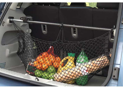 Ratcheting Cargo Bar with Storage Net