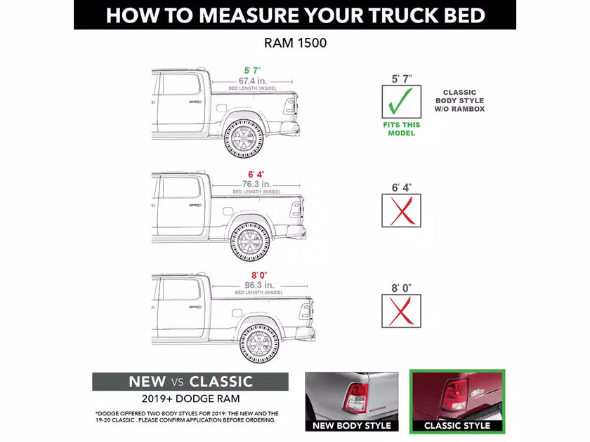 Retrax Pro MX 2019-C Ram 1500 6'4 Bed W/O Rambox